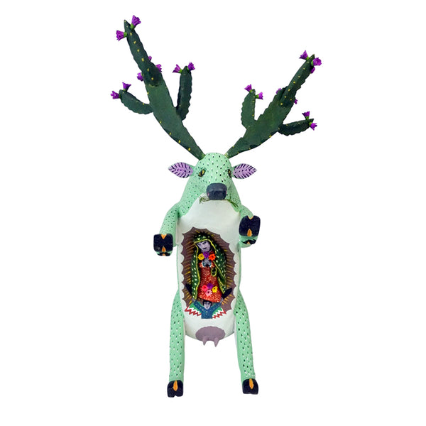 Gabino Reyes: Our Lady of Guadalupe Deer and Fawn Alebrije