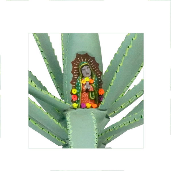 Gabino Reyes: Our Lady of Guadalupe Cactus Woodcarving