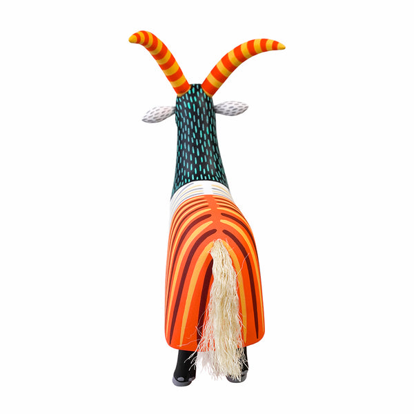 Luis Pablo: Stylized Striped Goat Alebrije