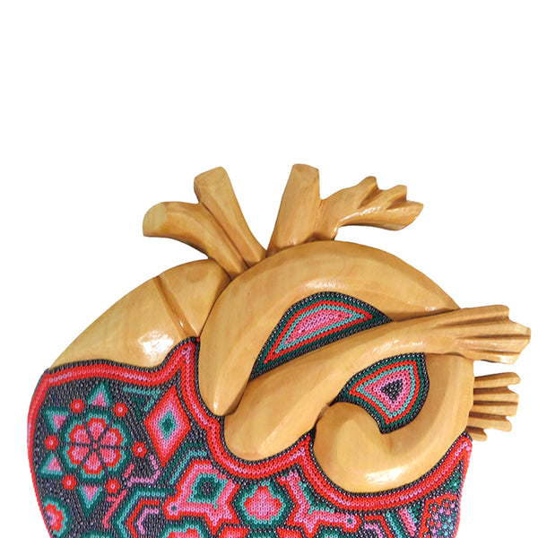 Huichol: Wall Hanging Anatomic Heart