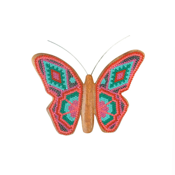 Huichol: Wall Hanging Beaded Butterflies