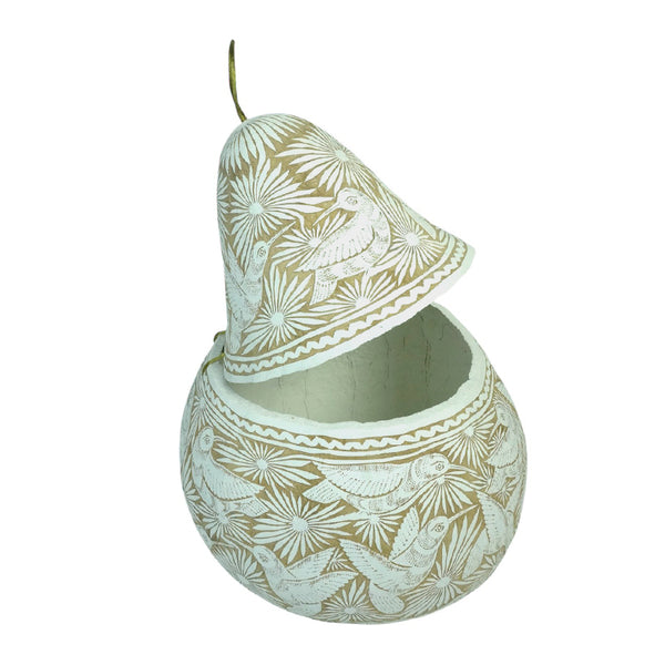 Huichol: Etched Hummingbirds Gourd