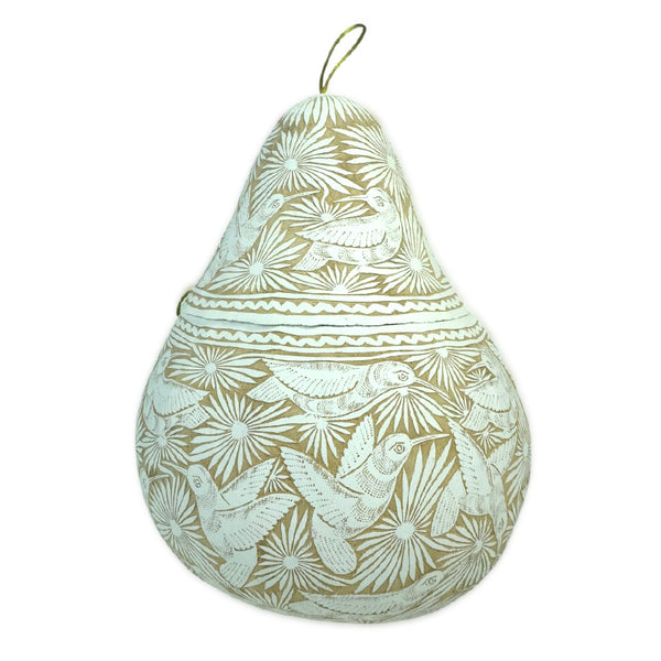 Huichol: Etched Hummingbirds Gourd