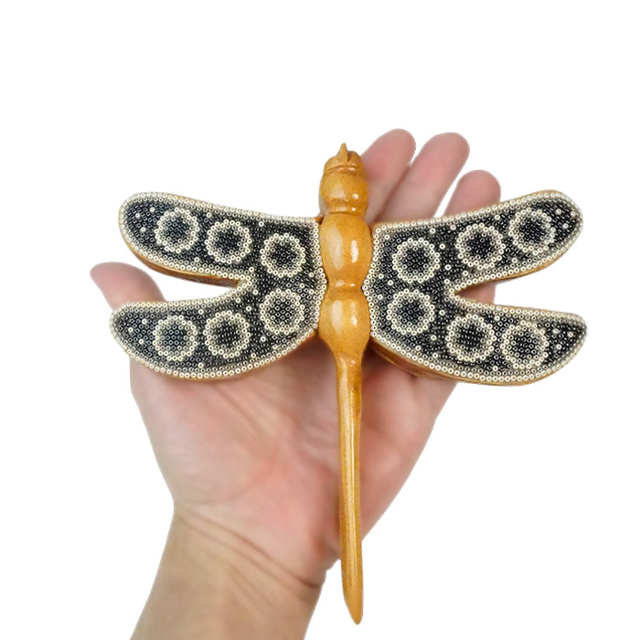 Huichol: Wall Hanging Beaded Dragonfly