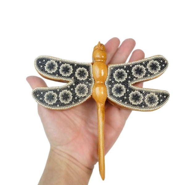Huichol: Wall Hanging Beaded Dragonfly