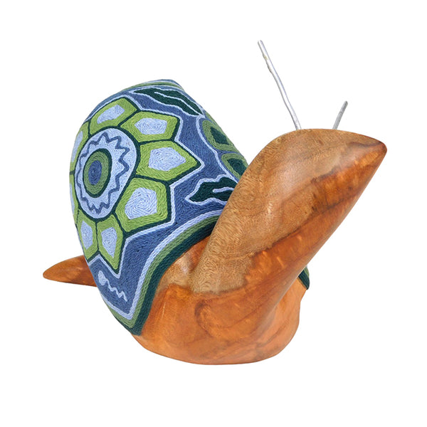 Huichol: Yarn Flowers Snail