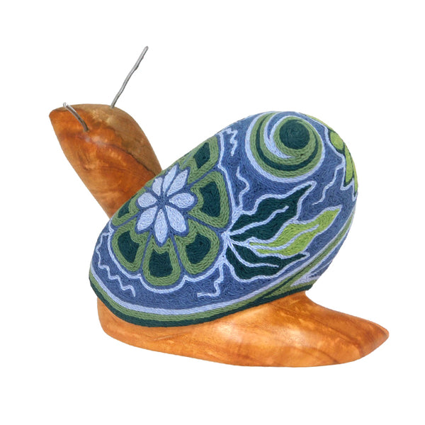 Huichol: Yarn Flowers Snail