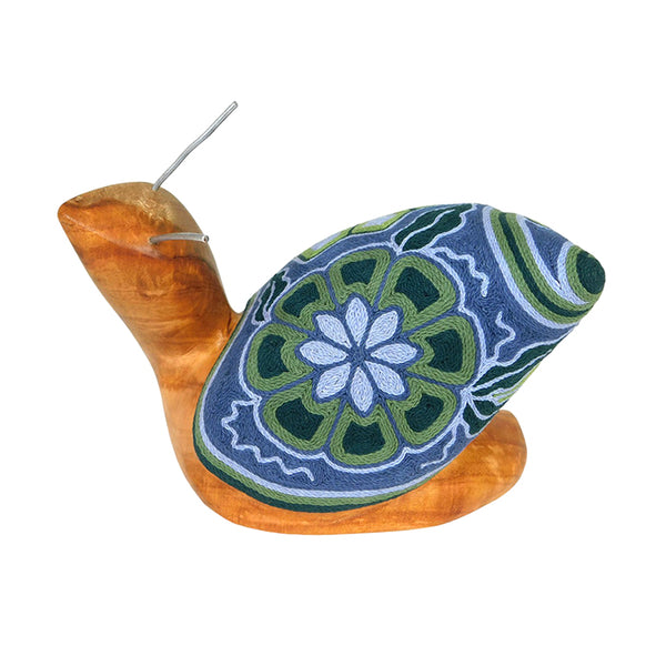 Huichol: Yarn Flowers Snail