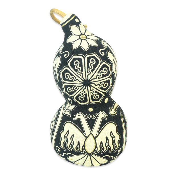 Huichol: Yarn Gourd Figurine