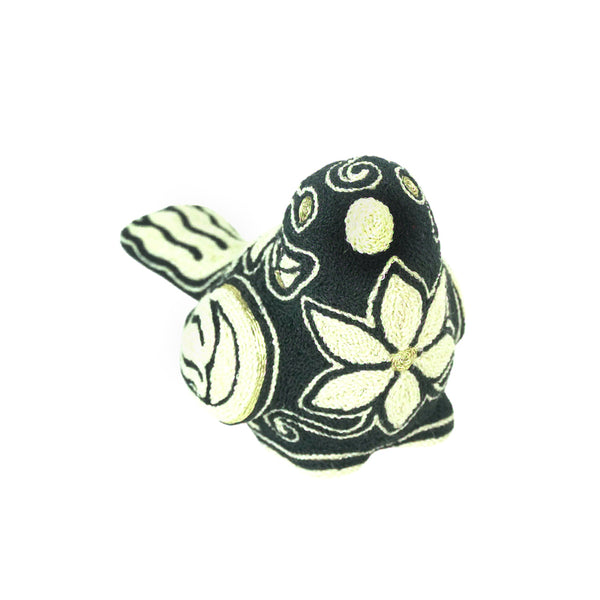 Huichol: Yarn Warbler Bird Figurine