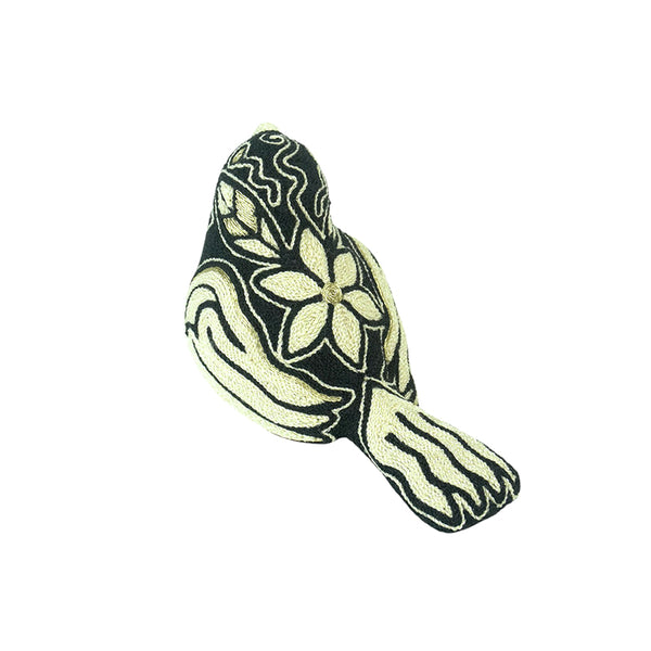 Huichol: Yarn Warbler Bird Figurine