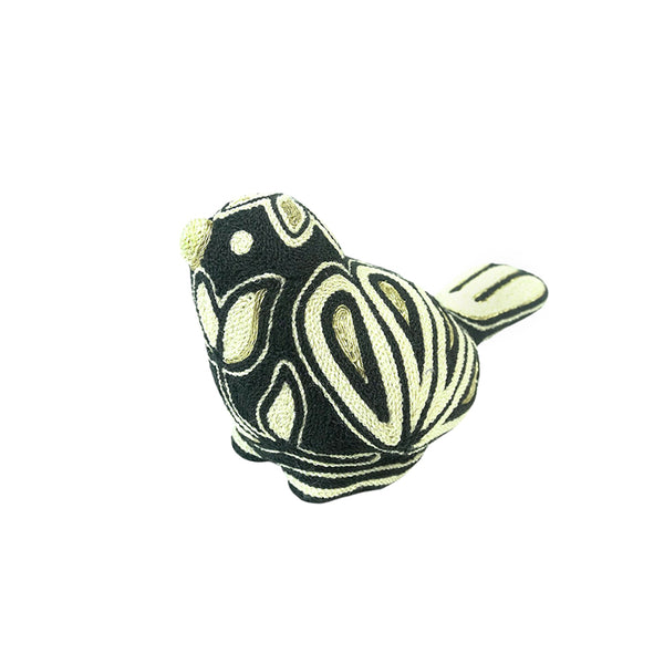 Huichol: Yarn Warbler Bird Figurine