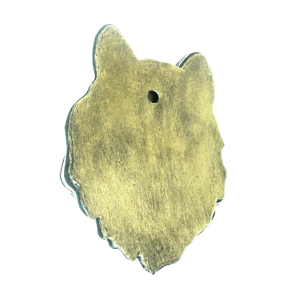 Huichol: Wall Hanging Yarn Wolf Figurine