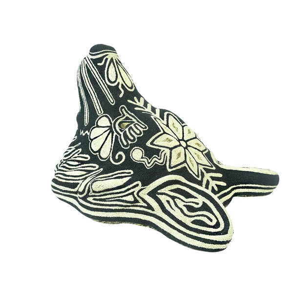 Huichol: Wall Hanging Yarn Wolf Figurine