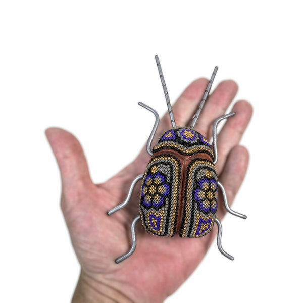 Huichol Art: Wall Hanging Beatle Beaded Art