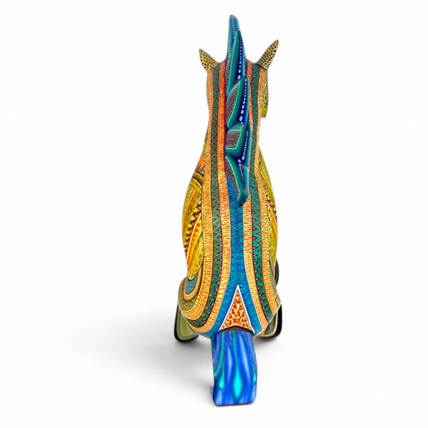 Manuel Cruz: Fire Horse Woodcarving