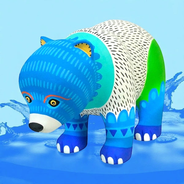 Luis Pablo: Bear Cub Woodcarving