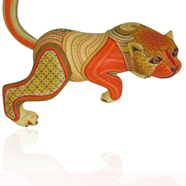 Jaguar wood sculpture alebrije