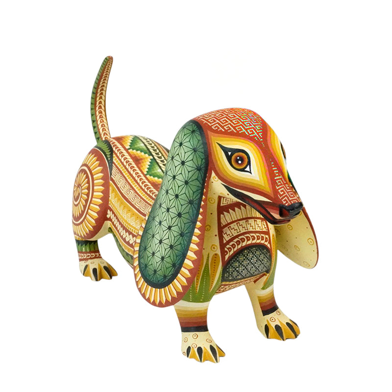 Dachshund dog sculpture made of wood in Oaxaca Mexico