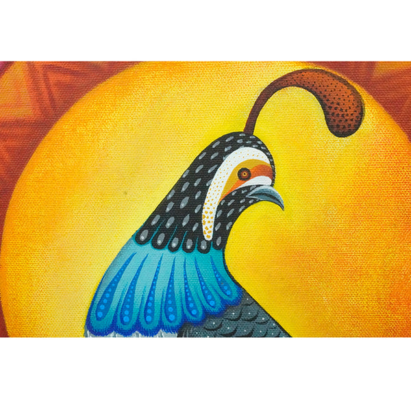 Julia Fuentes: Zapotec Quail Oil Painting