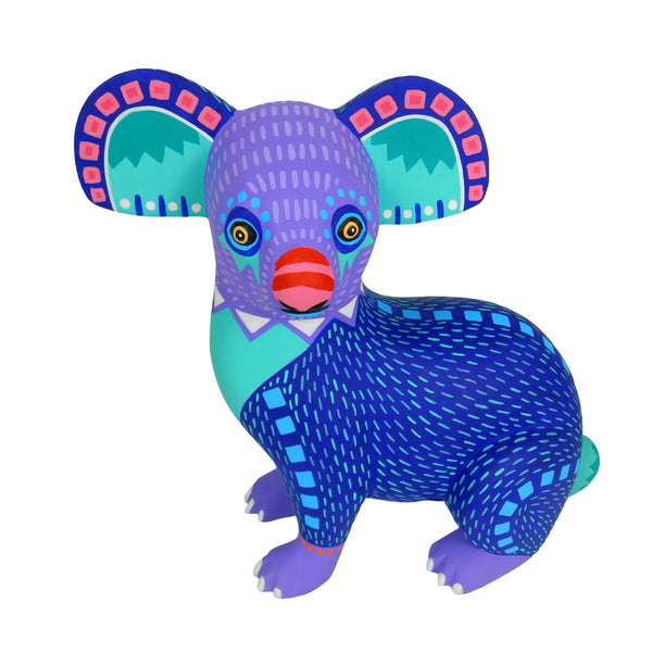 Koala alebrije handmade wood figurine made in Oaxaca Mexico