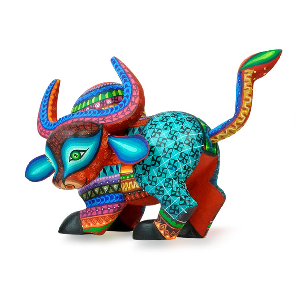 Bull Woodcarving Alebrije from Oaxaca