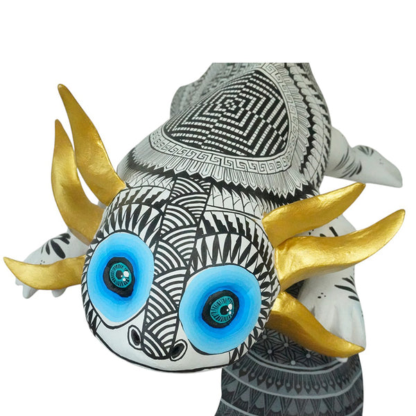 Luis Angel Lucamo: Dancing Axolotls Woodcarving