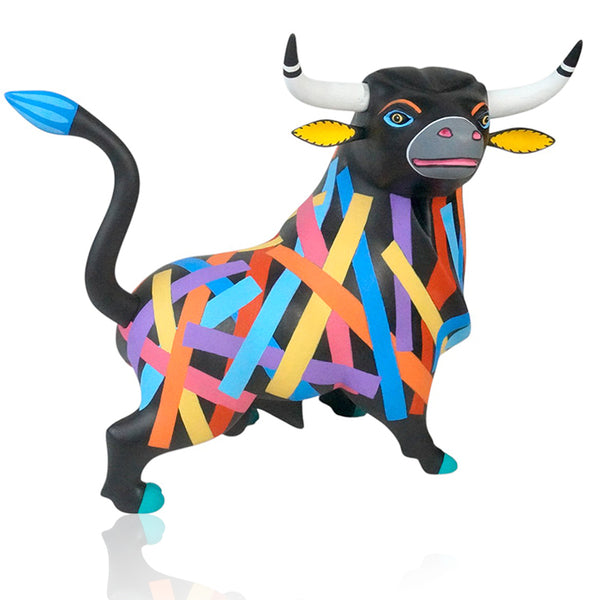 Bull Figurine Oaxacan Woodcarving