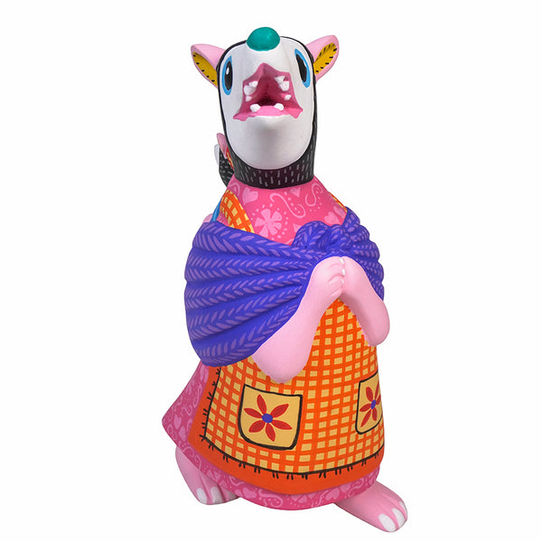 Luis Pablo: Opossum & Baby Woodcarving