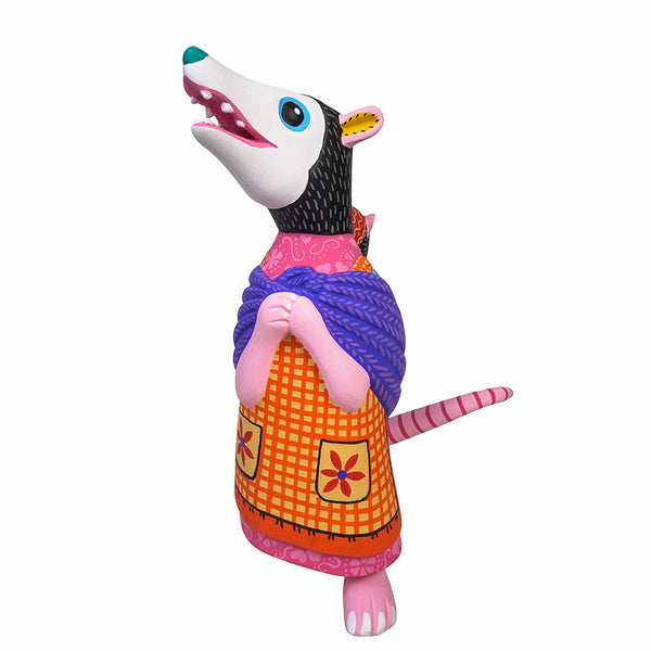 Luis Pablo: Opossum & Baby Woodcarving