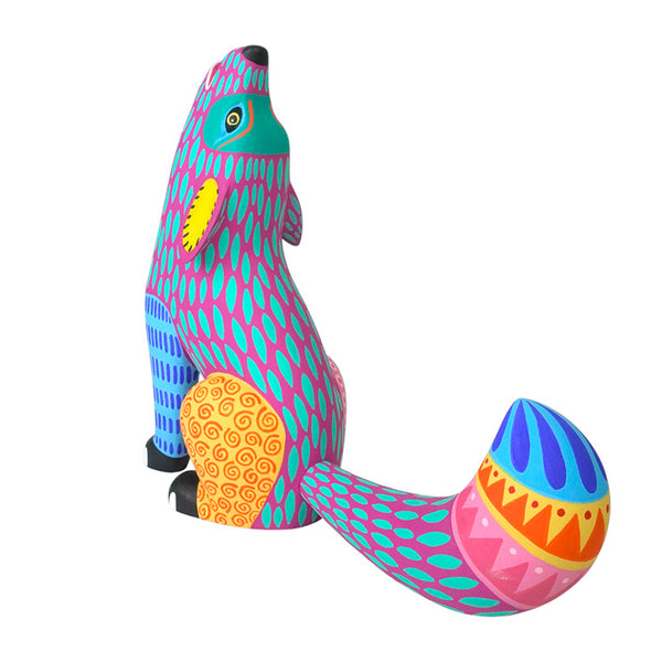 Luis Pablo: Howling Coyote Woodcarving