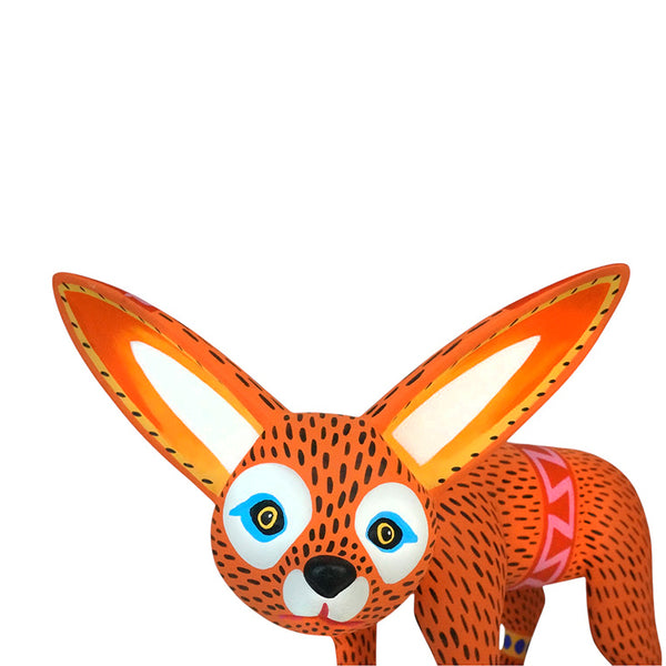 Luis Pablo: Fennec Fox Alebrije Woodcarving