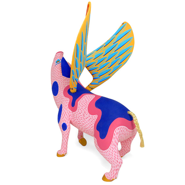 Luis Pablo: Beautiful Flying Pig Woodcarving