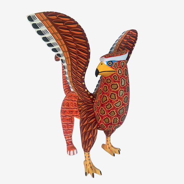 Wood mythical griffin handmade