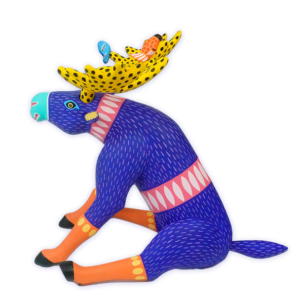 Luis Pablo: Moose with Birds Woodcarving