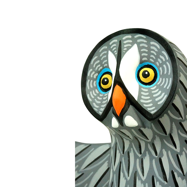 Luis Pablo: Great Grey Owl Wood Sculptture