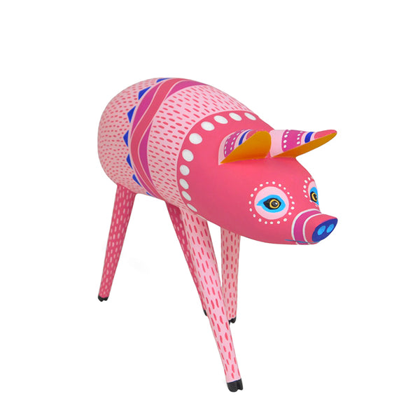 Luis Pablo: Elegant Pig Woodcarving