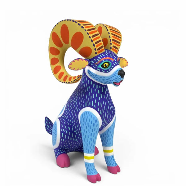 Luis Pablo: Confident Ram Woodcarving