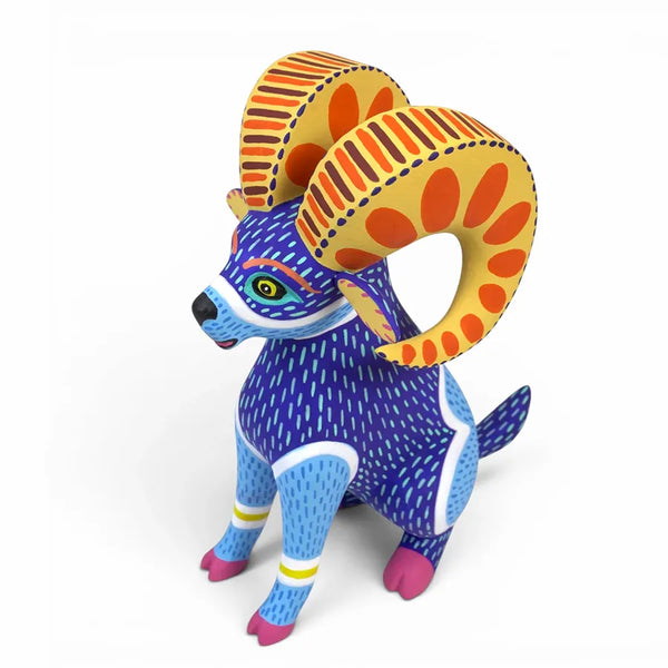Luis Pablo: Confident Ram Woodcarving