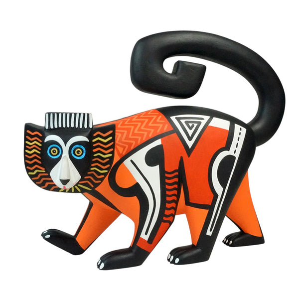 Luis Pablo: Stunning Red Ruffed Lemur Woodcarving