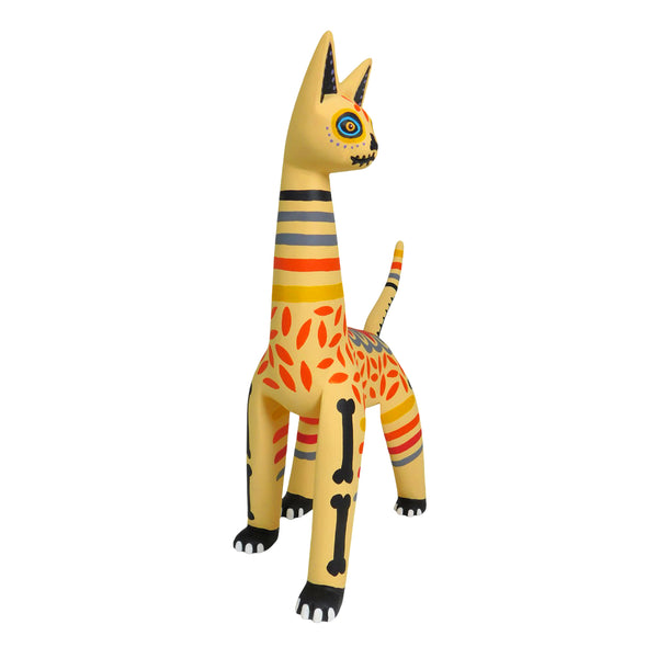 Luis Pablo: Creme Day of the Dead Cat Woodcarving (LYWY)