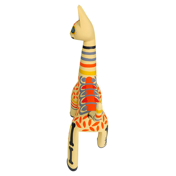 Luis Pablo: Creme Day of the Dead Cat Woodcarving (LYWY)