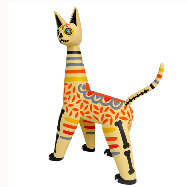 Luis Pablo: Creme Day of the Dead Cat Woodcarving (LYWY)