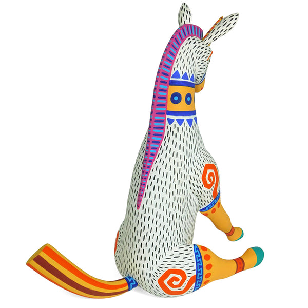 Luis Pablo: Sitting Unicorn Woodcarving