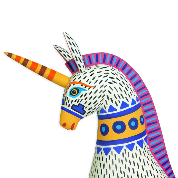 Luis Pablo: Sitting Unicorn Woodcarving