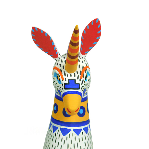 Luis Pablo: Sitting Unicorn Woodcarving