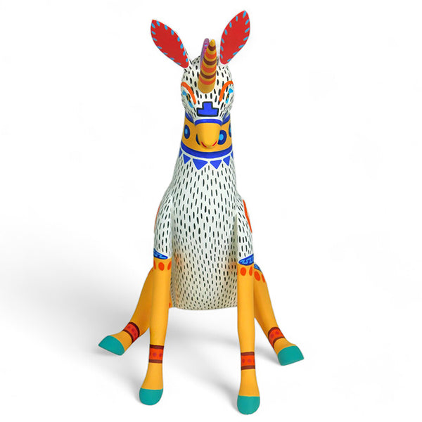 Luis Pablo: Sitting Unicorn Woodcarving