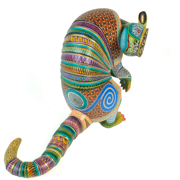 Manuel Cruz: Masterpiece Armadillo Oaxacan Woodcarving