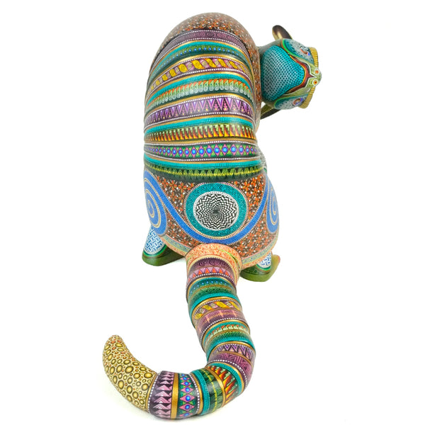 Manuel Cruz: Masterpiece Armadillo Oaxacan Woodcarving