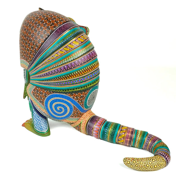 Manuel Cruz: Masterpiece Armadillo Oaxacan Woodcarving